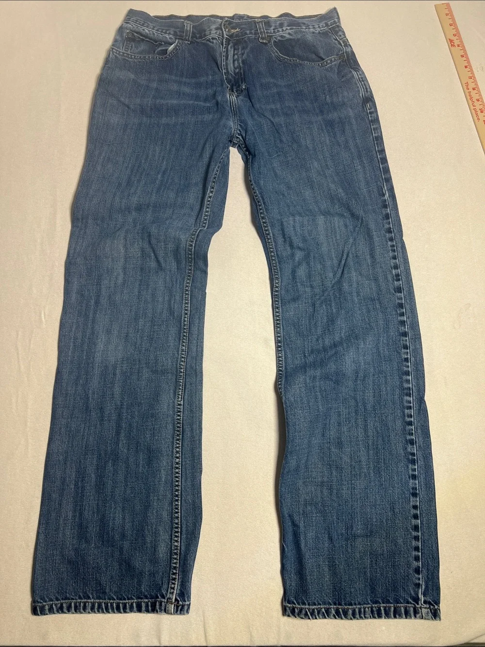 Old Navy Men’s Straight Jeans in Medium Blue Wash